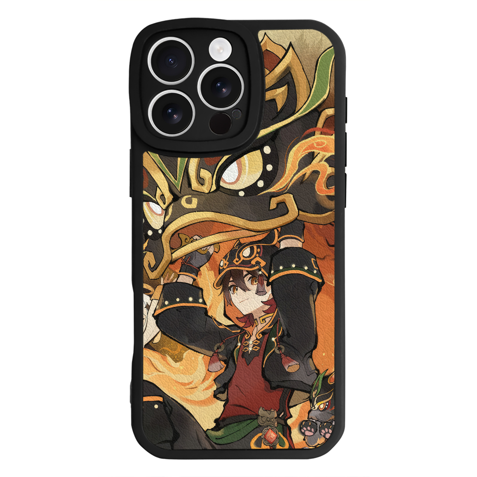 げんし神 genshin 【iPhone 16シリーズ対応】シリコンスマホケース（レザー調） 材質：シリコン